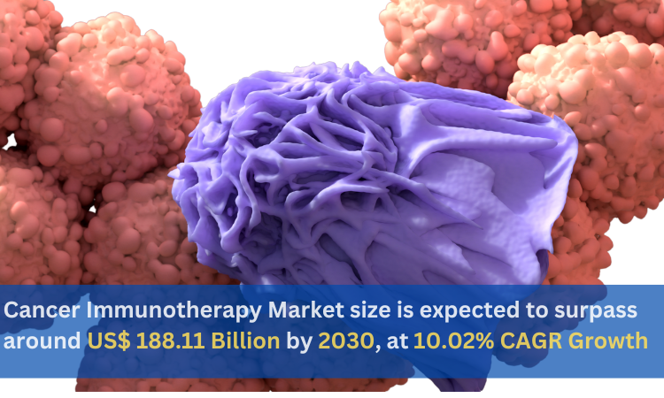 Cancer Immunotherapy Market size is expected to surpass around US$ 188.11 Billion by 2030