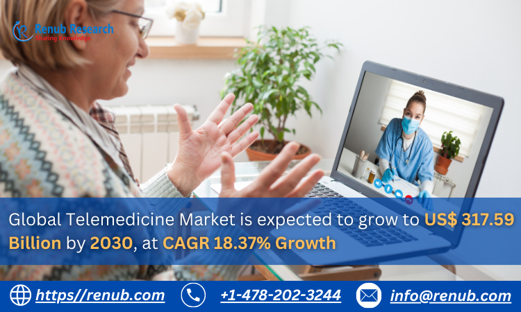 Telemedicine Market is expected to grow to US$ 317.59 Billion by 2030